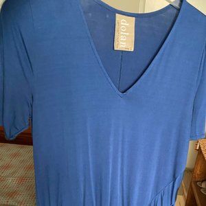 Casual Blue Knee Length Dress